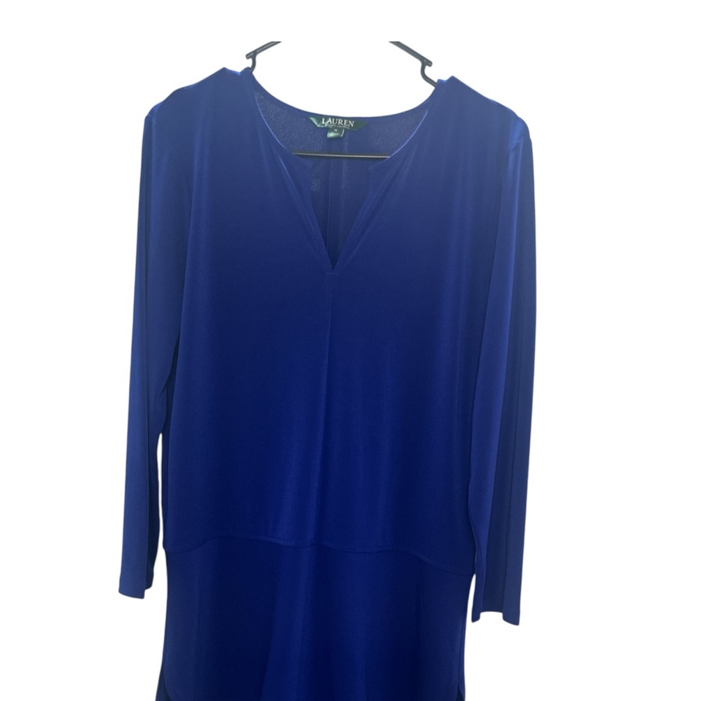 Lauren Ralph Lauren Royal Blue Long Sleeve Dress